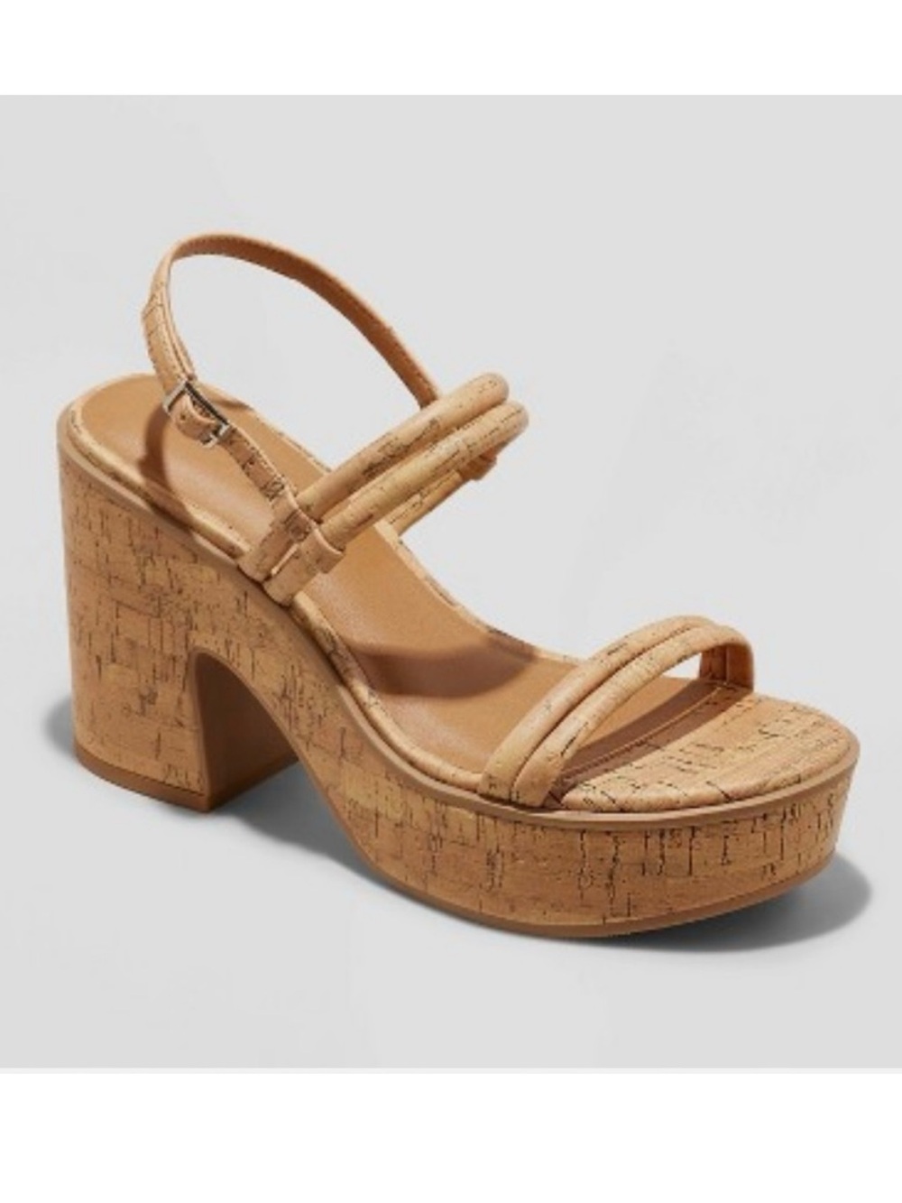 Universal Thread Women's Alva Platform Block Heels Tan